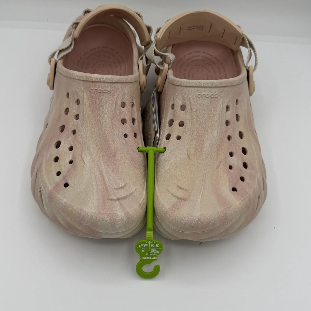 CROCS Marbled Pink & Cream Classic Clog Sandals